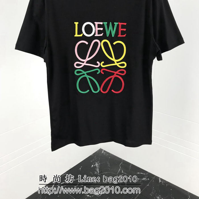 Loewe羅意威 19ss早春新款短袖 精密彩虹刺繡圖案 定制原版純棉面料 高版本男女同款 ydi2026